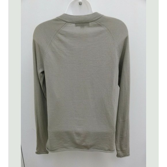 Banana Republic Medium Cardigan Sweater Beige Long Sleeve Merino Wool - Picture 3 of 4